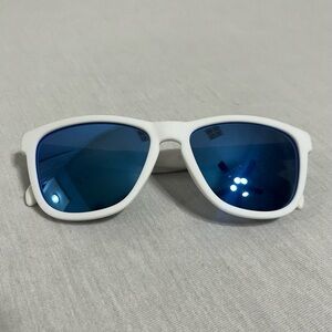 Goodr White Sunglasses with Blue Lenses